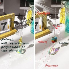 Colorful Crystal Suncatchers for Windows Pack of 5 Rainbow Decor Ornaments