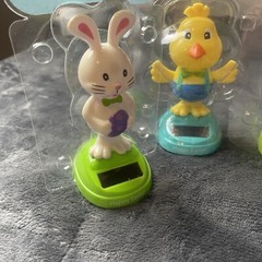 VTG Solar Powered Dancing Bunnies, Lambs, & Chicks Lot Of 6 Easter Figures