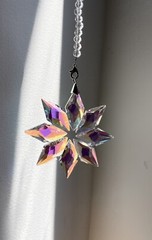 Crystal Snowflake Sun Catcher Christmas Decor Czech Bohemia Crystal Glass Gift