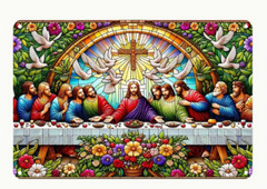 SUNCATCHER- Last Supper Suncatcher, Colorful Acrylic Rectangle Hanging