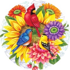 NEW 2023 BIRDS & FLOWERS SUNCATCHER ONLY – BIRDFEEDER & BIRDBATH SOLD SEPARATELY