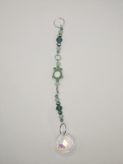 Handmade Suncatcher For Rearview Mirror Car Cute Greens Frog.