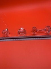 Lot of 3 Clear Cut Crystal Prismatic Suncatchers