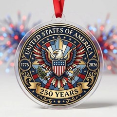 United States Great Seal Patriotic Stained Glass Suncatcher
