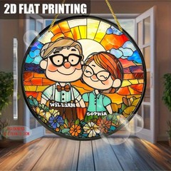 Festive Family Acrylic Dream Catcher Round Sign Window Porch Wall Home Decor