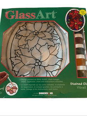 New 1998 Dimensions Glass Art Flower Stained Glass Kit 7″ X 9″