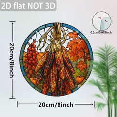 Acrylic Fall Corn & Leaf Sun Catcher Harvest Season Window Hanging Decor Gift