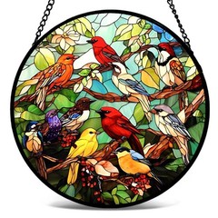 Colorful Hummingbird Stained Glass Suncatcher Home Decor & Gifts