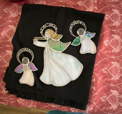 3- Stained Glass Angel Sun-catchers Wall/Window Hanging Decor