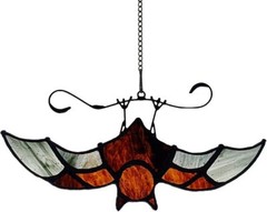 Bat Stained Glass Window Hangings Suncatcher Decoration Home Office Kitchen