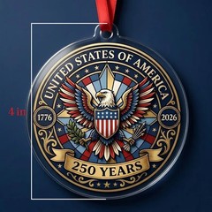United States Great Seal Patriotic Stained Glass Suncatcher