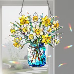 Holographic Daffodil Suncatcher Acrylic