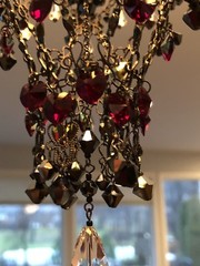 HAND MADE Czech Stones Sun catcher 8″ Long 5.5 Wide