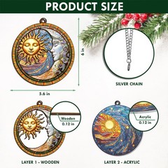 Spiritual Gifts for Men Women – Double Layered Hanging Suncatcher 6 in – Sun …