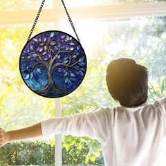 Tree of Life Stained Glass Suncatcher for Bachelorette and Holiday Celebrations
