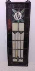 Meyda Tiffany Style 24-1/2″H X 8.25″W X 1/2″ Stained Glass Window Panel T37