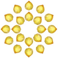 20Pcs Crystal Ball Prism 20mm/0.8″ Decorative Ball Suncatcher Beads Yellow
