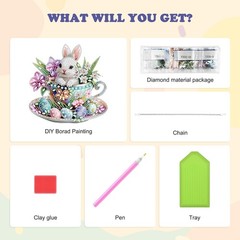 HEIBAGO Bunny-3 Diamond Art Suncatcher