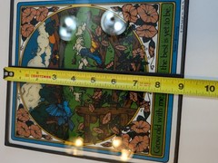 VTG 1978 Yorkraft Seriglass Two-Panel Folding Suncatcher Robert Browning Quote