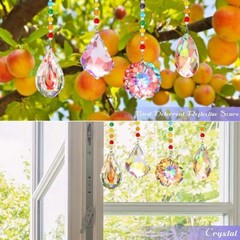 4 pcs Crystal Garden Window Outdoor Suncatcher Butterfly Pendants Rainbow Maker
