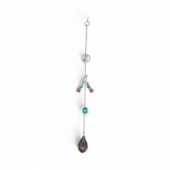 Handmade Mixed Material Suncatcher – Glass, Plastic & Jewelry Chain