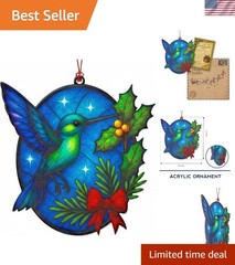 2026 Hummingbird Suncatcher Christmas Ornament – Elegant Gift for Bird Lovers