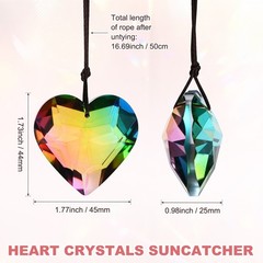 1-Pack Colorful Garden Suncatchers, Hanging Crystals for Windows [Multicolored]