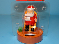 2 SOLAR DANCER SANTA LIST & REINDEER BOBBLE HEAD SUN CATCHER CHRISTMAS NEW