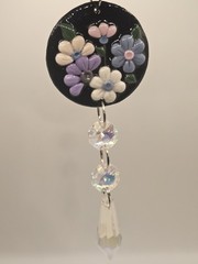 Handmade Clay Suncatcher Cute Pastel Flowers