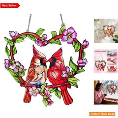 Durable Cardinal Suncatcher – Perfect Gift for Nature Lovers, 10-Inch Decor