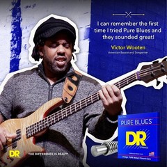 Set of 4 – DR Strings Pure Blues Pure Nickel Electric Guitar Strings 10-46 3 Pac