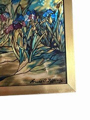 Louis Comfort Tiffany Double Rainbow Iris Stained Glass Suncatcher Glassmasters