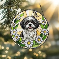Custom Pet Portrait Stained Glass Suncatcher