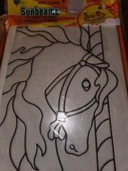 Kelly’s Suncatcher C arrousel Horse Craft Form 10″ X 14.5″, Sealed, 1994 Hb2