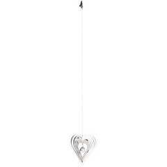 Woodstock Chimes Heart w/ Crystal Woodstock Shimmers 20″ in length with Wire CCI