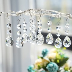 20pcs 38mm Clear Grid Chandelier Crystal Pendants,Crystals Beads for Chandeli…
