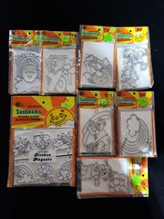 Lot Sunbeams Stained Glass Suncatchers Paint-N-Hang Kelly’s Crafts Magnets 1982