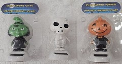 Solar Power Dancing Halloween Bobblehead Figure Lot Skeleton Witch Pumpkin FSG