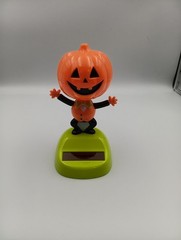 Solar Powered Dancing Halloween Pumpkin Bobblehead Free Shipping! T1664