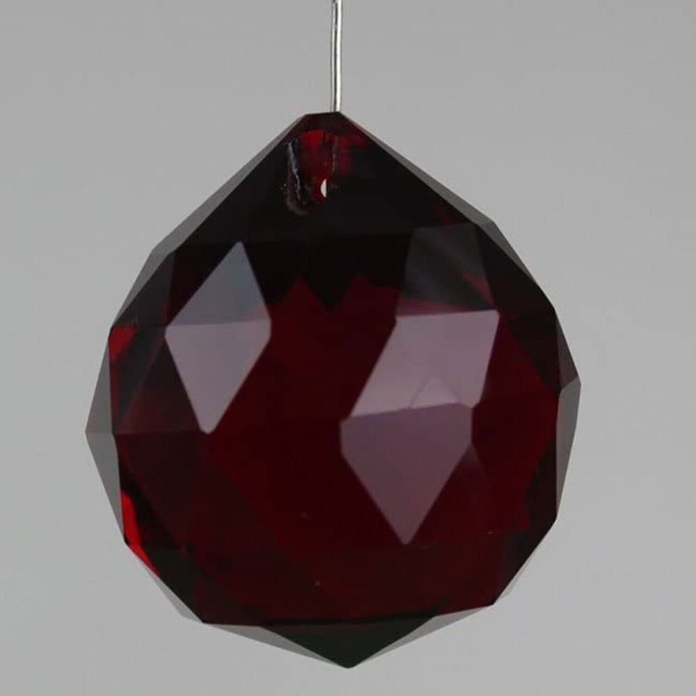 Hongville 40mm 24% lead Crystal Ball Prism 1.57″ Red (Bordeaux) Suncatcher