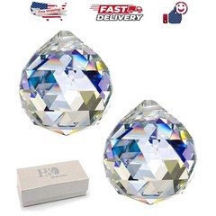 Glass Crystal Prism Ball Pendant Suncatcher Rainbow Maker Hanging Crystal Bal…