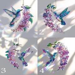 Holographic Hummingbird Suncatcher Acrylic