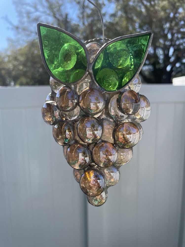 Grape Cluster Sun Catcher 5.5”. Champagne Color.