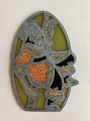 Pirate With Sword Yellow Stained Glass Suncatcher 1970s Sun Catcher