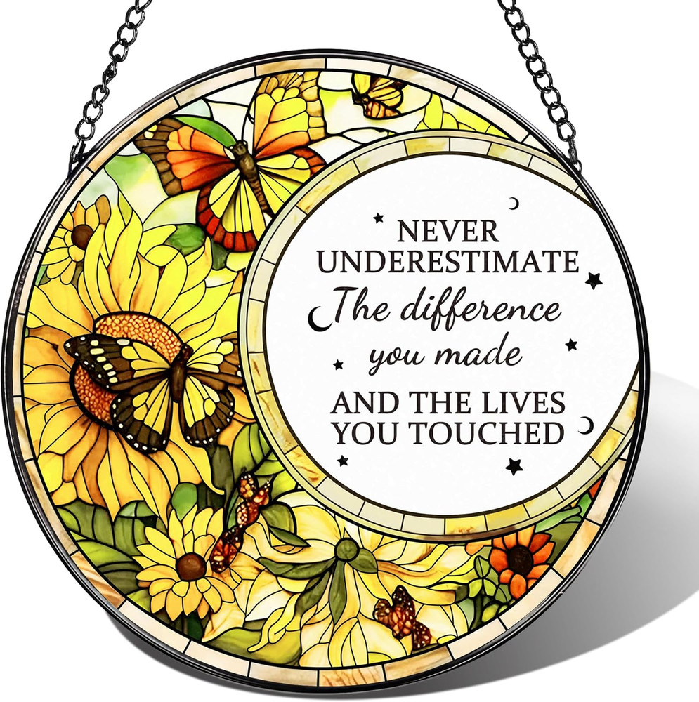 Thank You Gifts, Stained Glass Suncatcher Ornament, Window Hanging, Going Away/G
