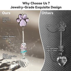 Sympathy Gifts for Dog Loss | Pet Memorial Crystal Suncatcher & Card