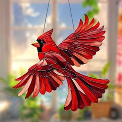 Red Phoenix Sun Catcher – Acrylic Pendant for Visor, Window, or Home Decor