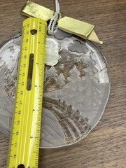 Vintage Walther Glas Round Suncatcher (West Germany) Winter Landscape