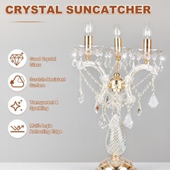 50PCS Crystal 2 Hole Octagon Prisms, 14mm/0.55″ Pendant Hanging [Multicolor]