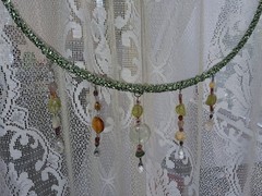 Green Beaded Suncatcher 12″ Round Ring